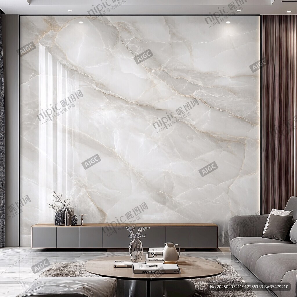 现代北欧大理石背景墙