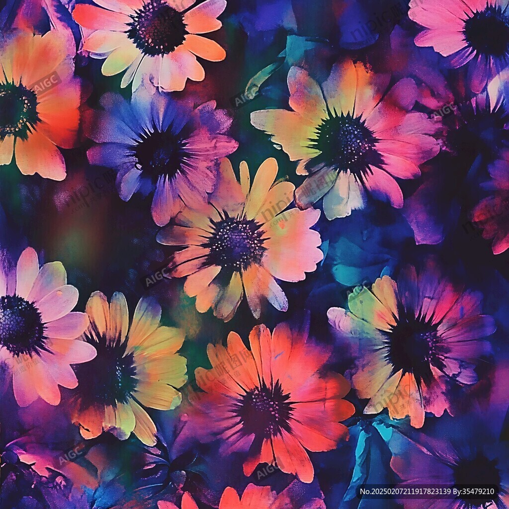 幻彩炫彩花朵