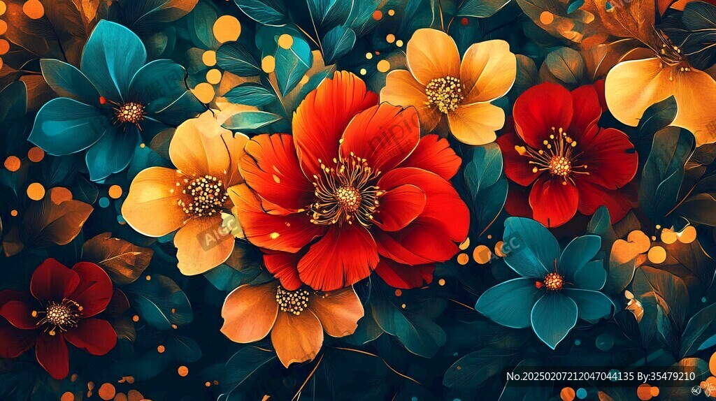 炫彩花朵壁纸