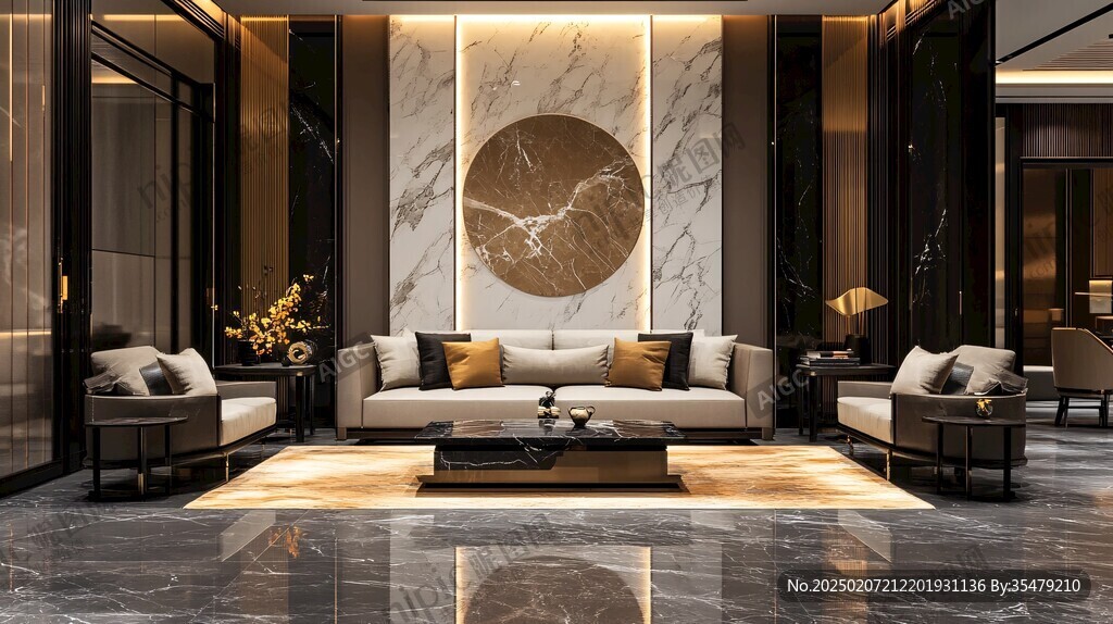 岩板客厅场景素材