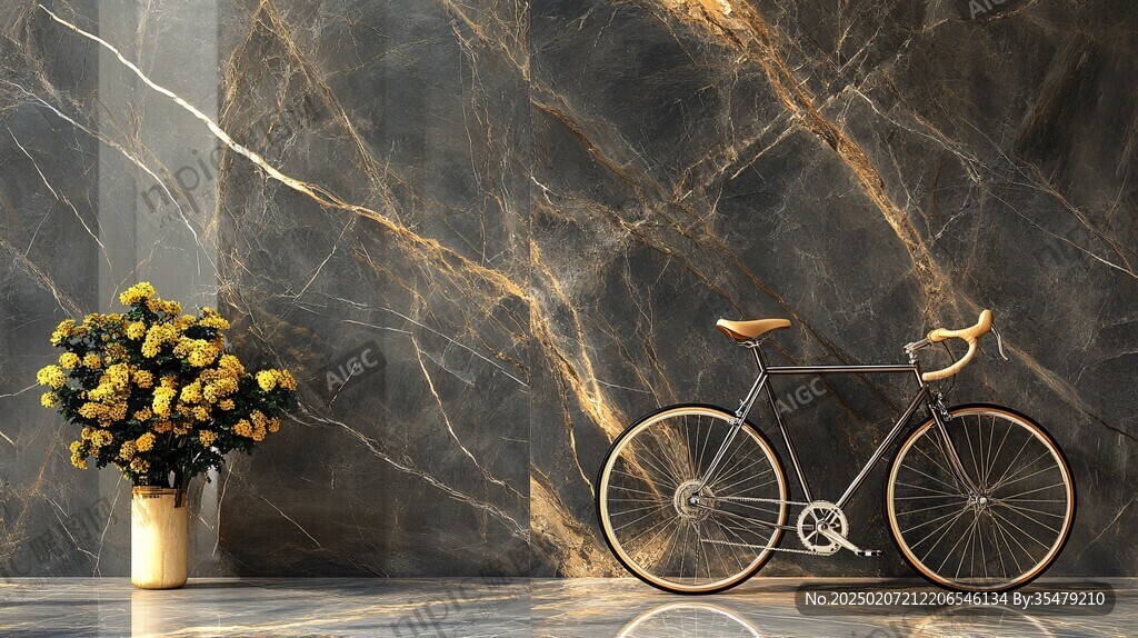 金色大理石瓷砖背景墙