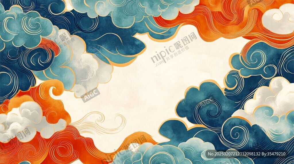 彩云海水纹