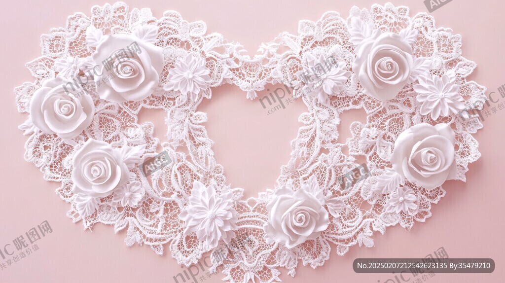 爱心形状玫瑰花背景