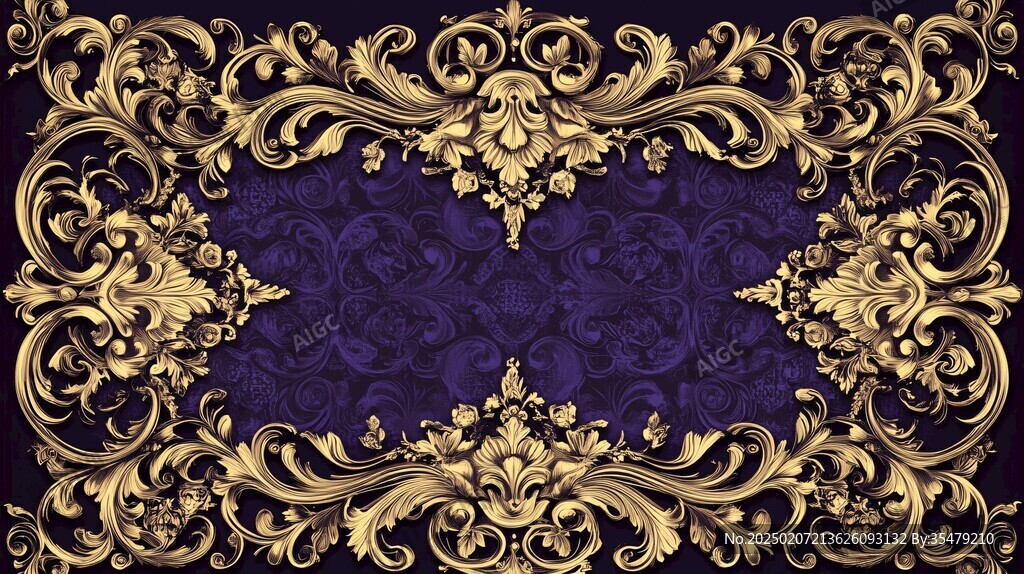 金色奢华浮雕装饰设计