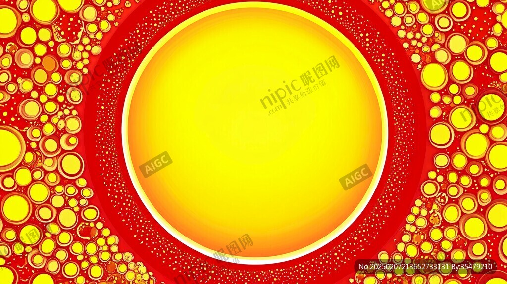 金黄小圆球抽象背景图