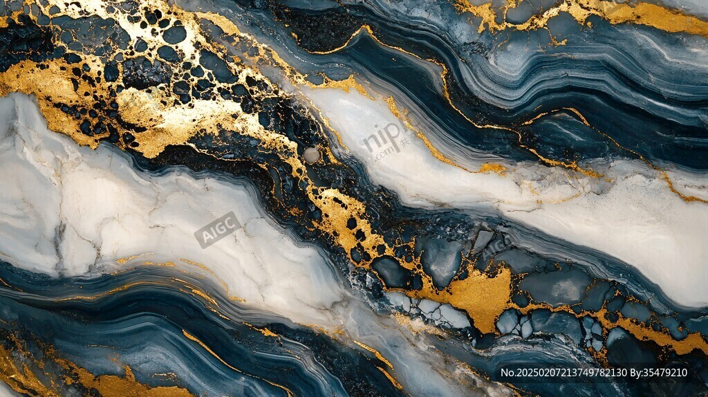 流体大理石金色素材