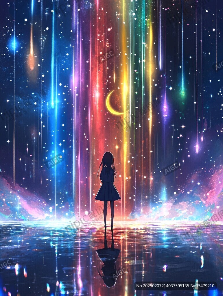 光晕梦幻插画