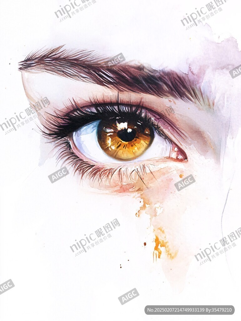 笔触眼睛画