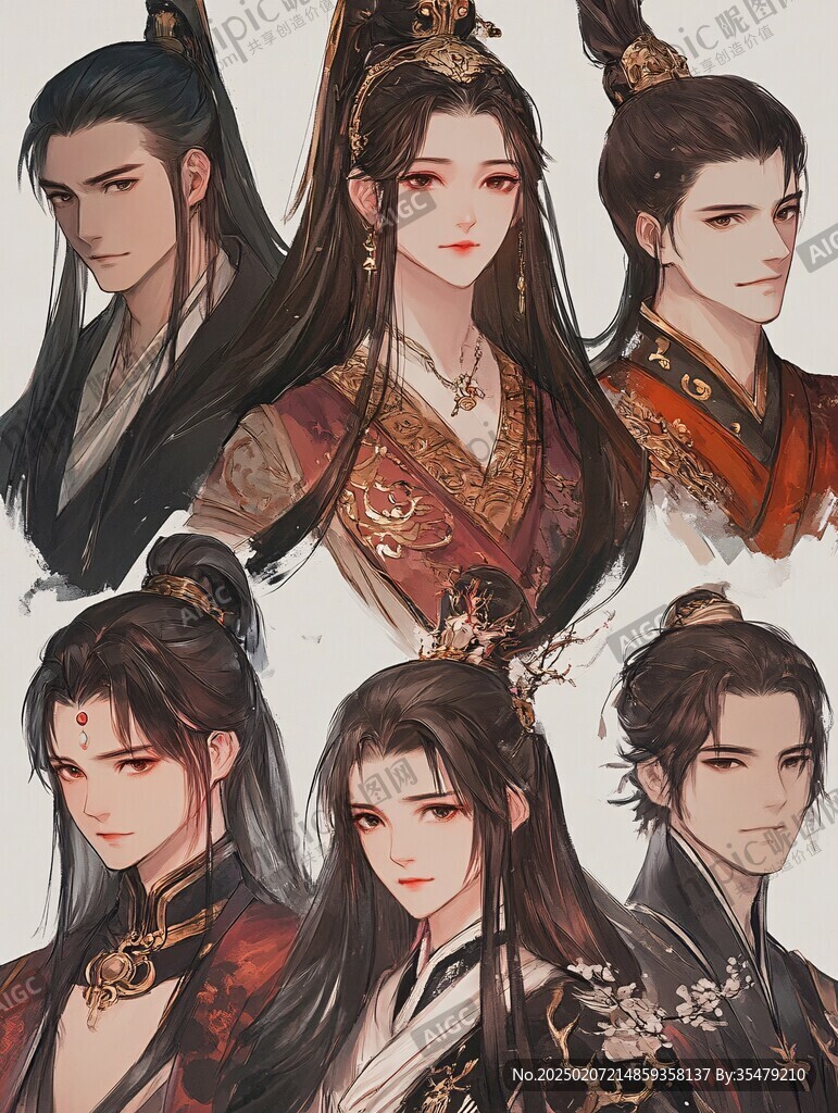 四大美男插画