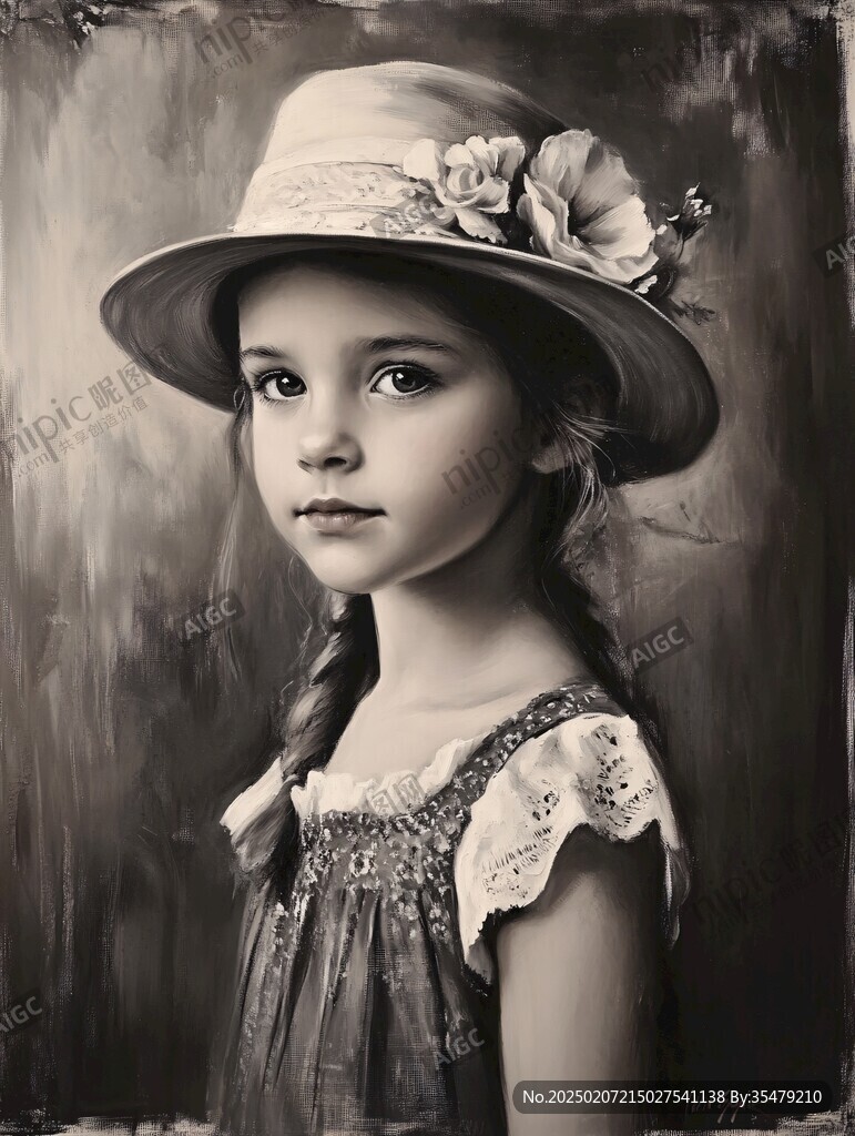 唯美人物油画