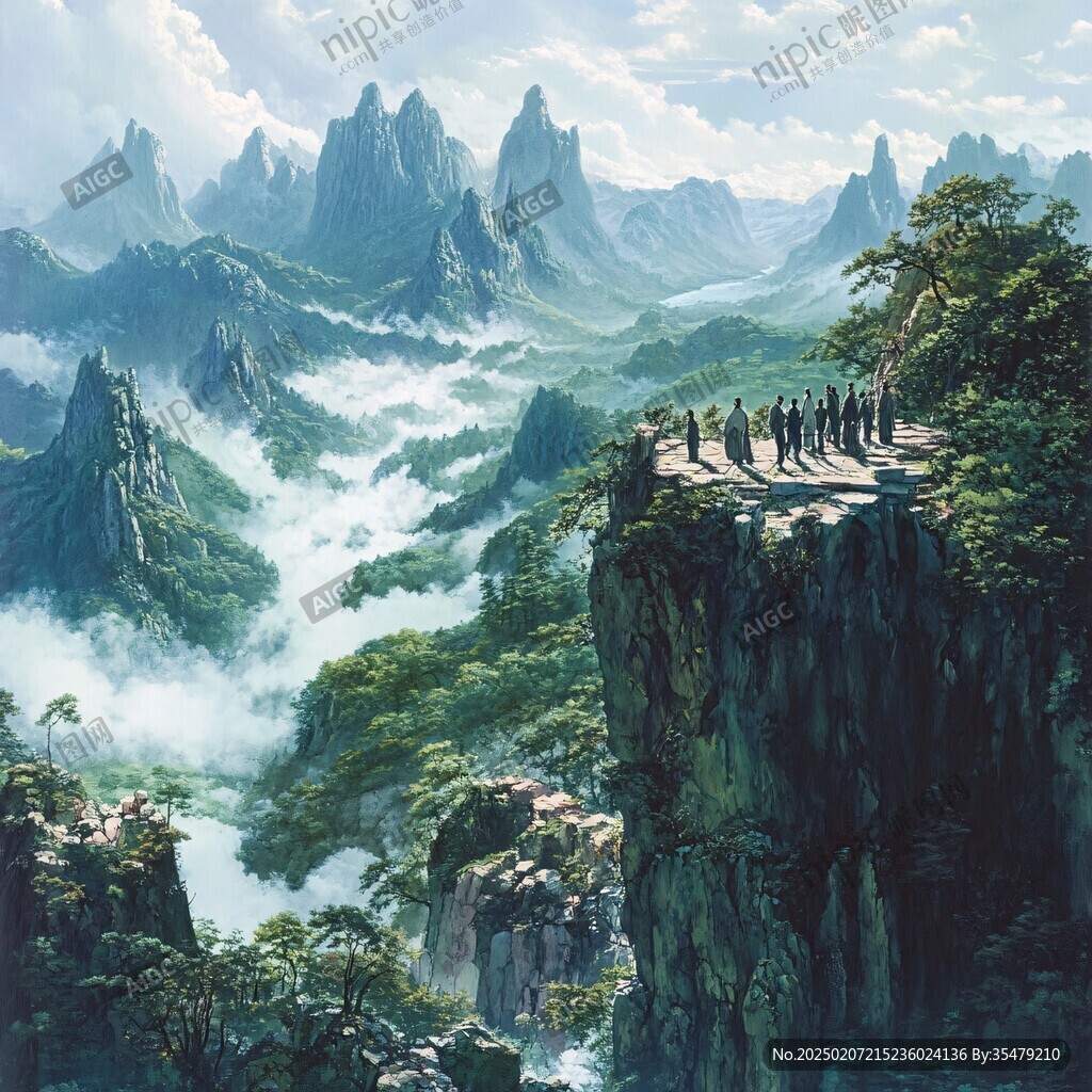 九华山油画