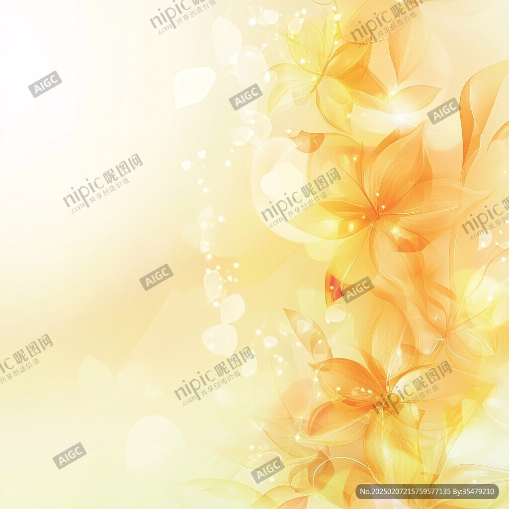 蝶恋花橙色蝴蝶背景
