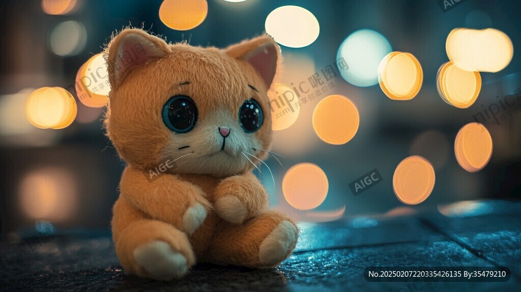 橘黄色的招财猫