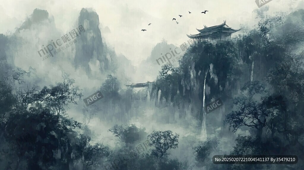 高清古风山水
