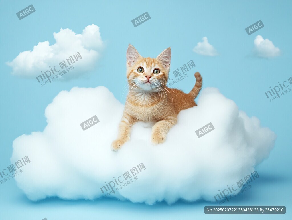 云彩下的小猫