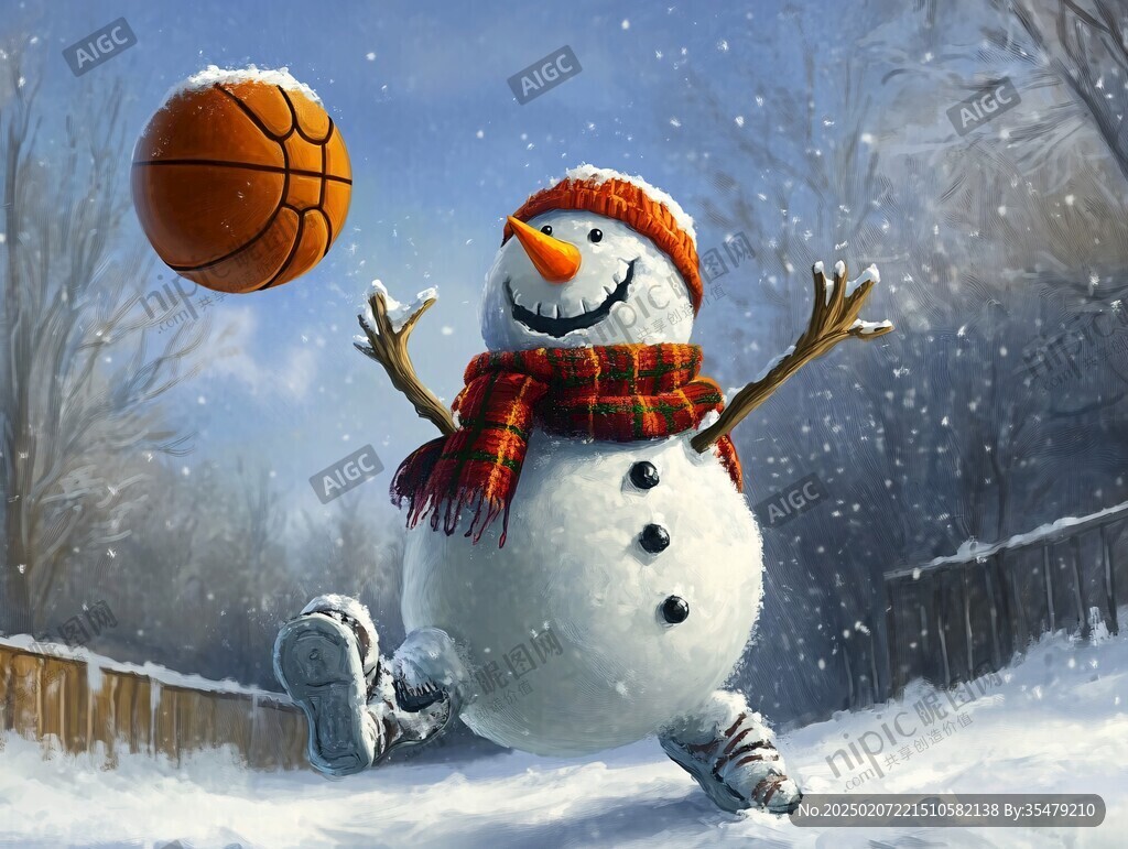 雪人插画