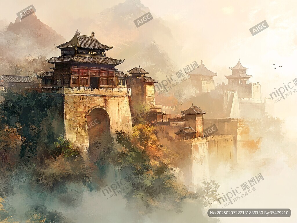 大境门插画