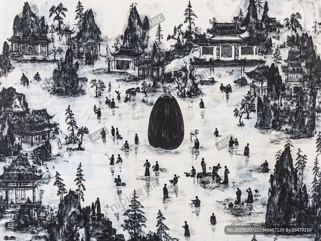 画避暑山庄