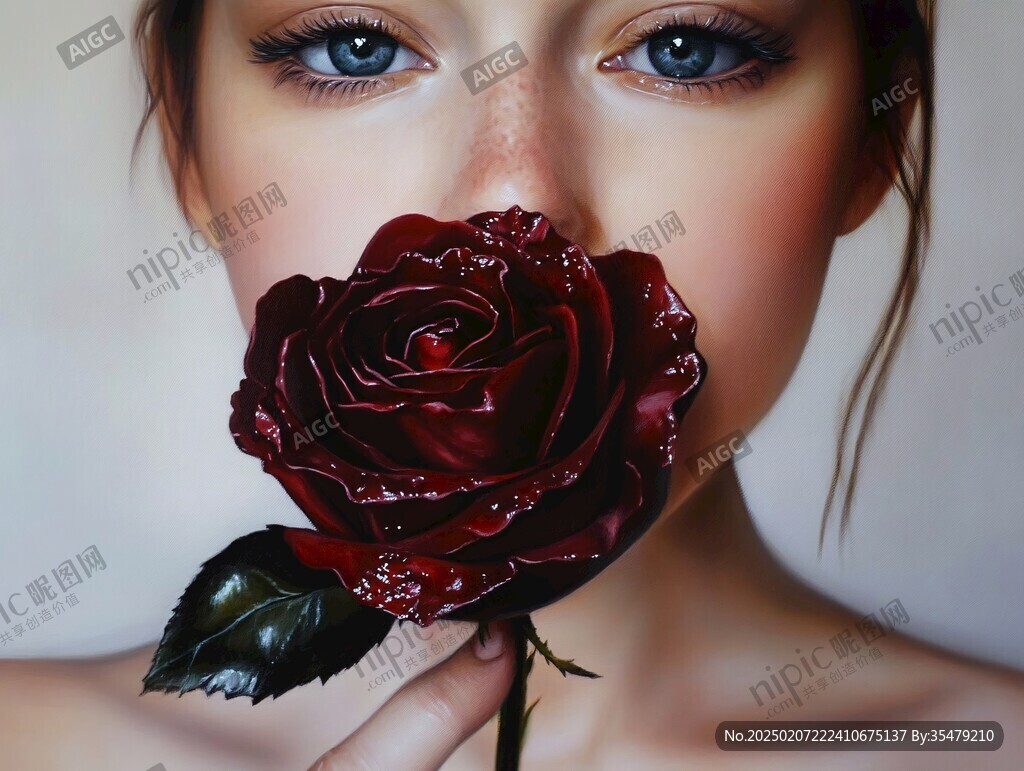 玫瑰花美女