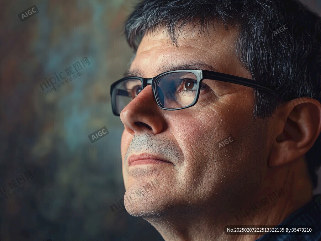 戴眼镜的男人