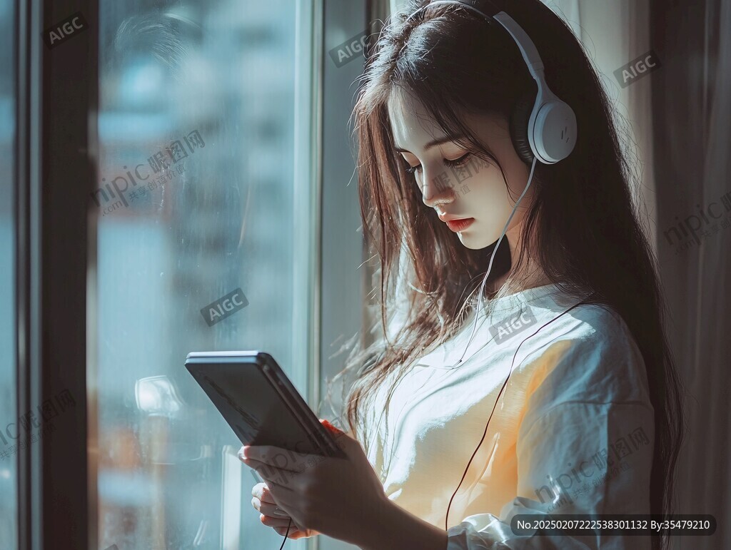 听歌的少女