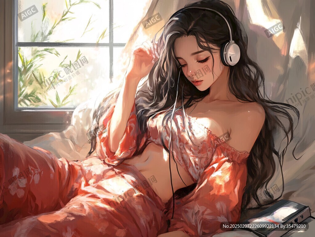 日系美女插画