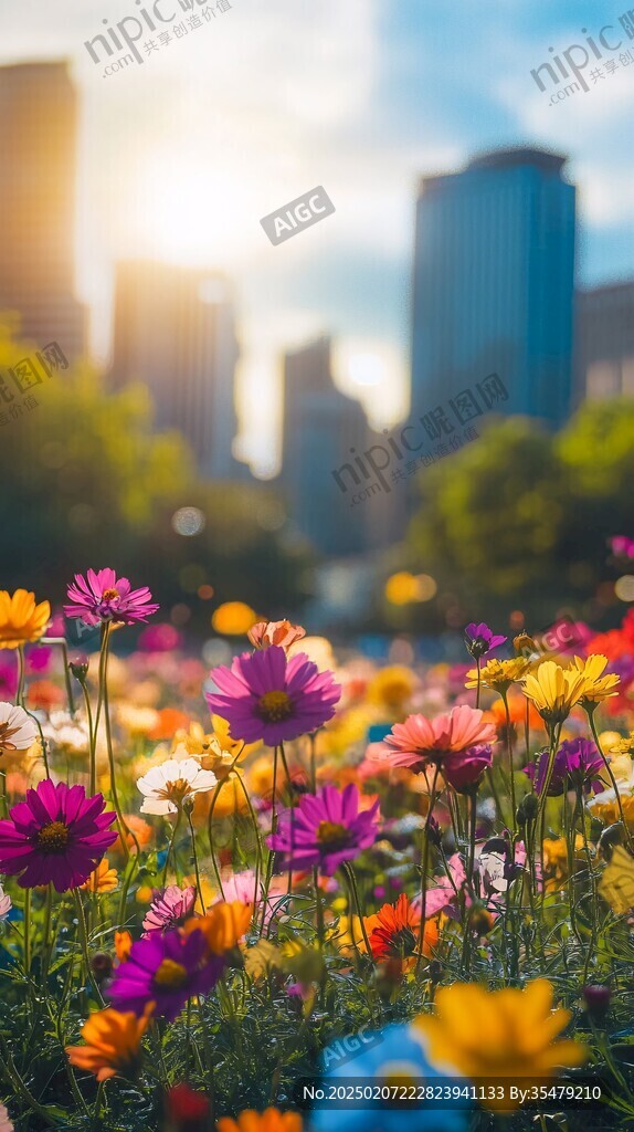 踏青踏青季城市花海