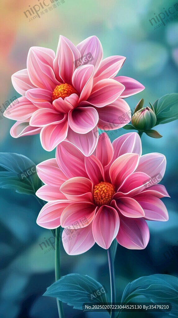 大丽花插画