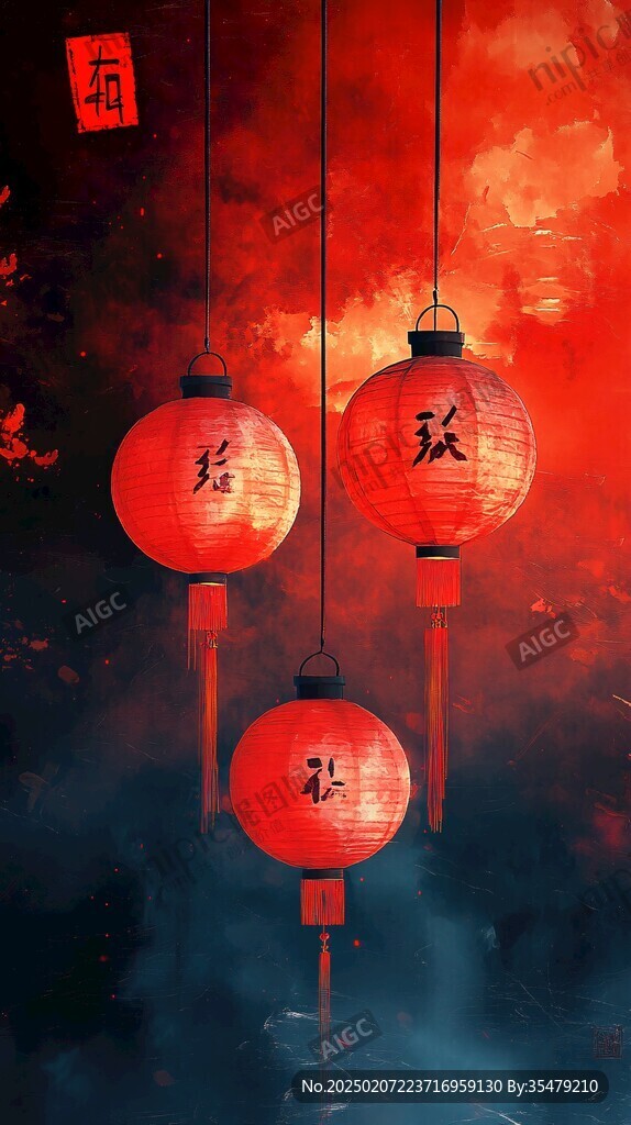 古典意境红灯笼