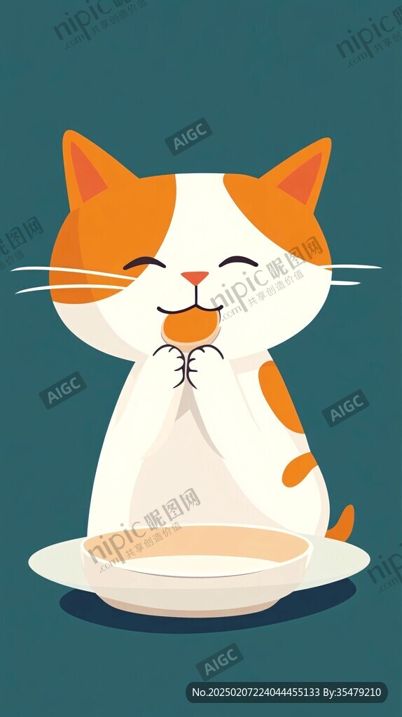 馋嘴猫插画
