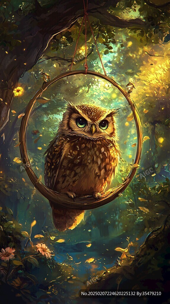 猫头鹰绘本插画