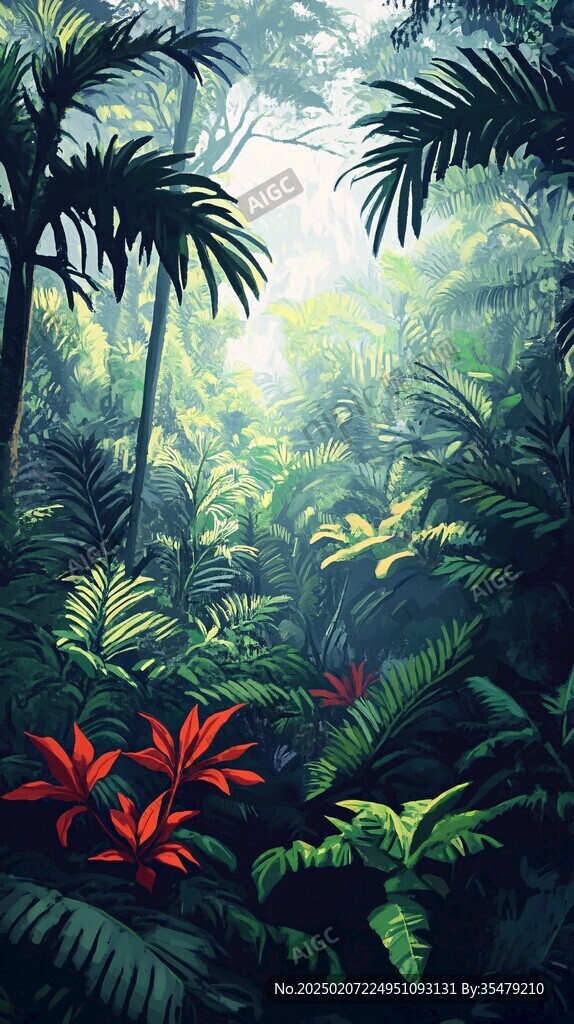 热带雨林插画