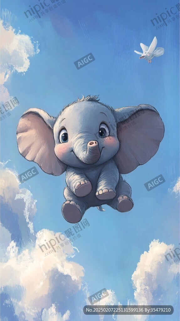 插画小象