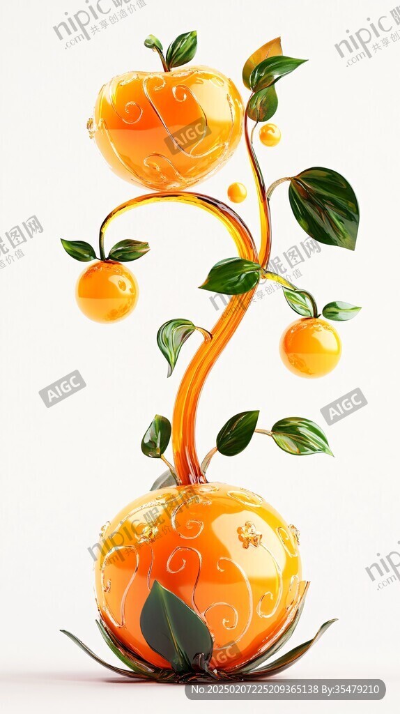 砂糖橘插画设计