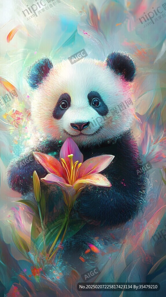 原创熊猫插画