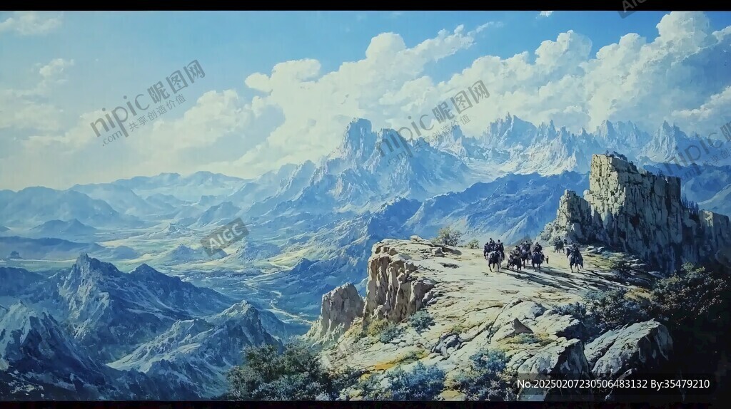 伏牛山油画