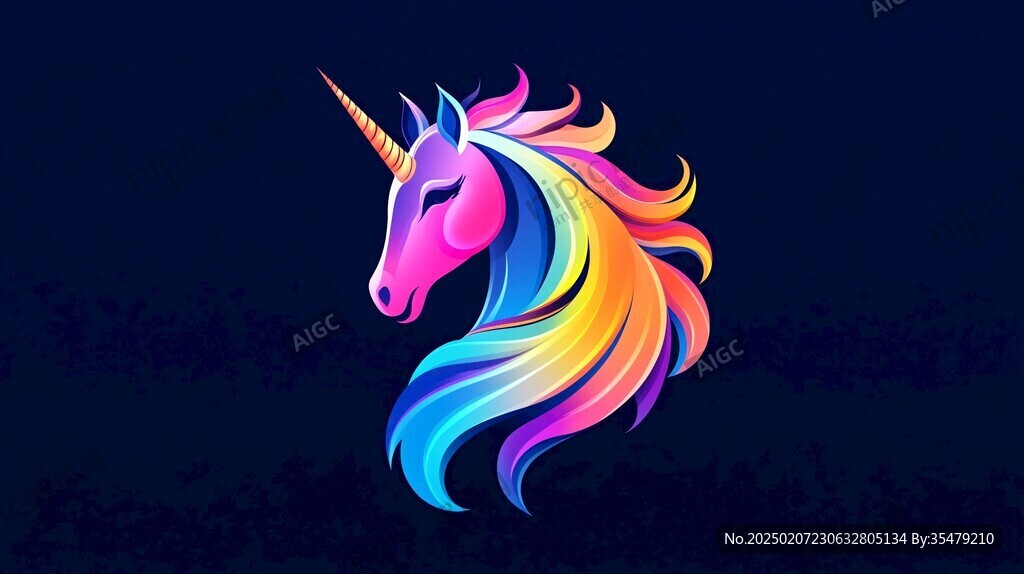 独角兽设计logo