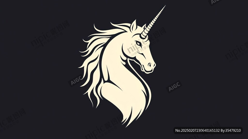 独角兽设计logo