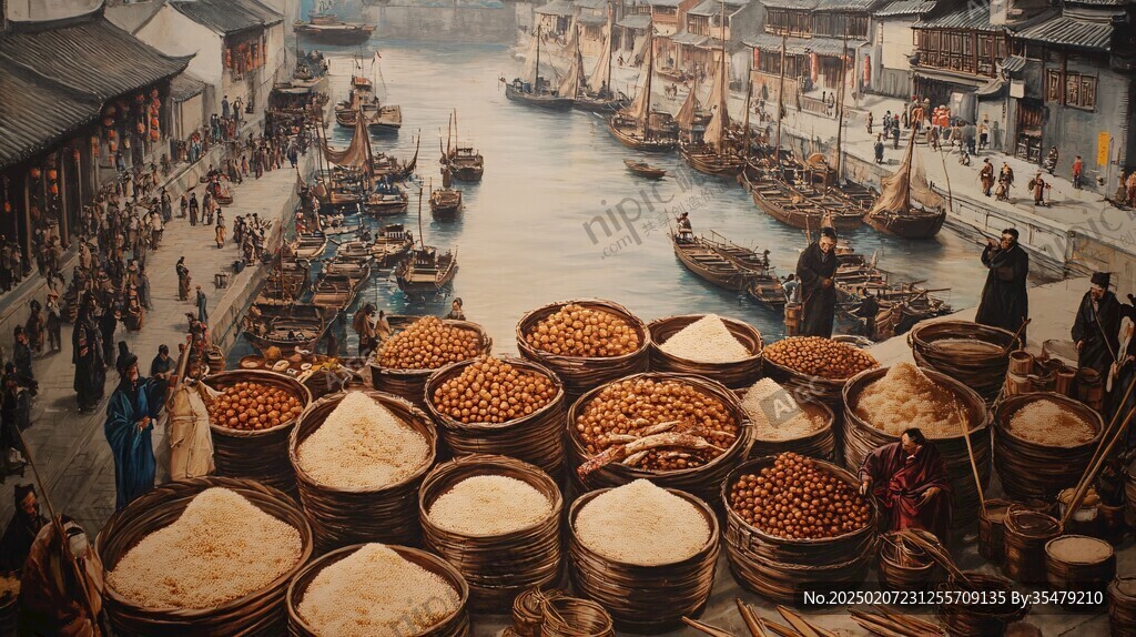 大运河贸易兴盛场景
