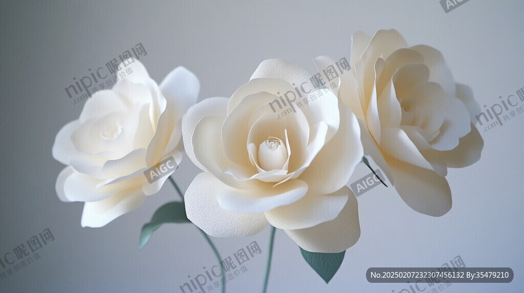 3d立体简约花