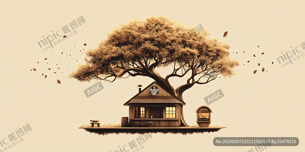 大树与小屋