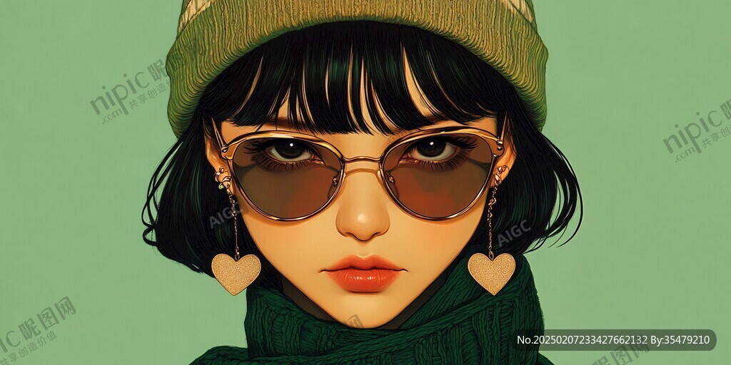 酷女孩插画
