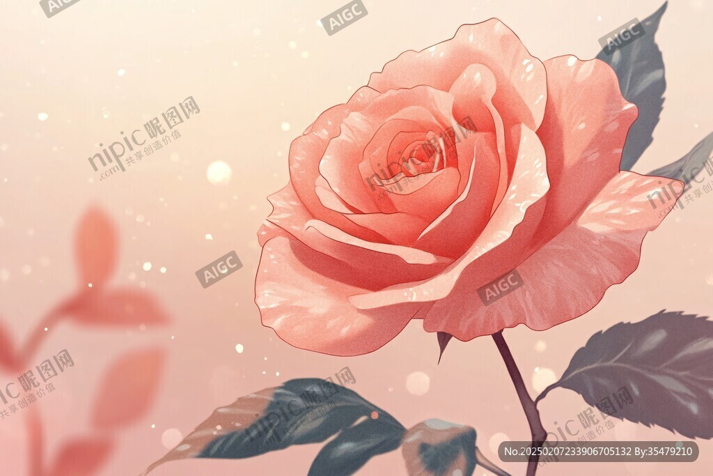 手绘玫瑰壁纸