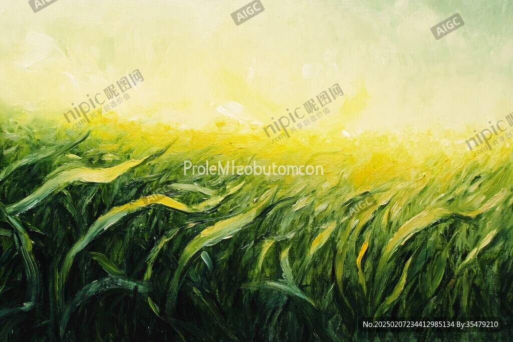 麦田抽象画
