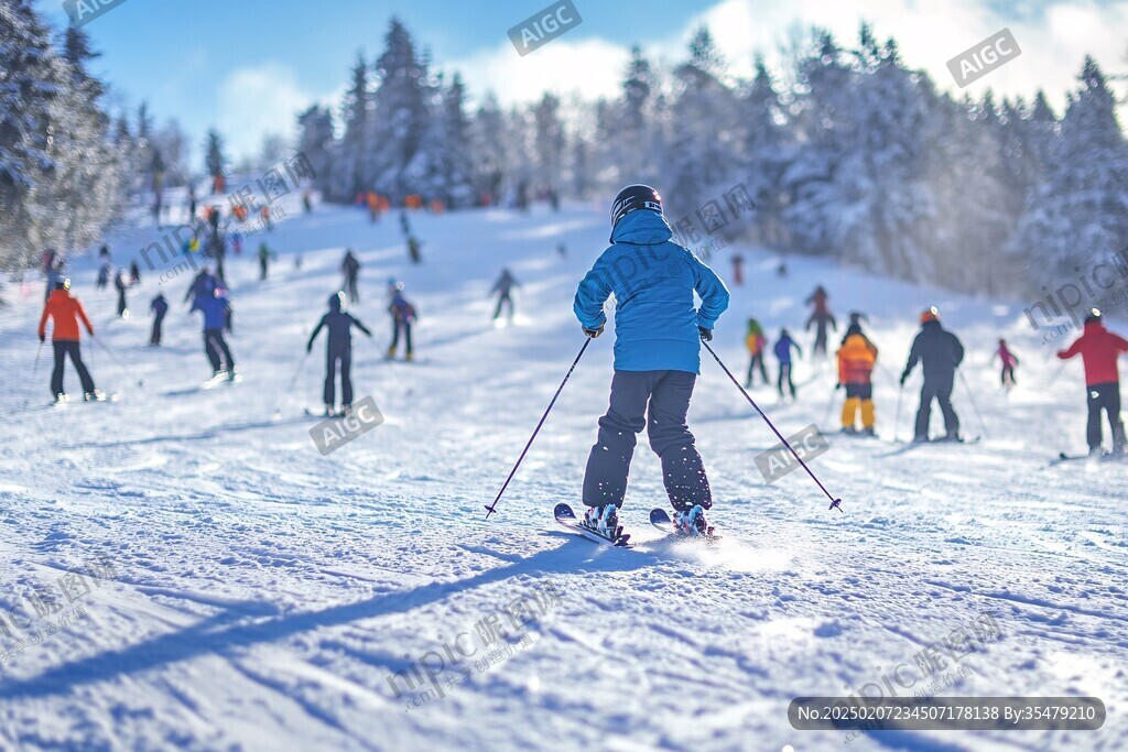 滑雪滑雪场户外运动