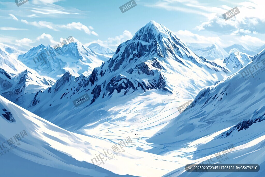 雪山原画