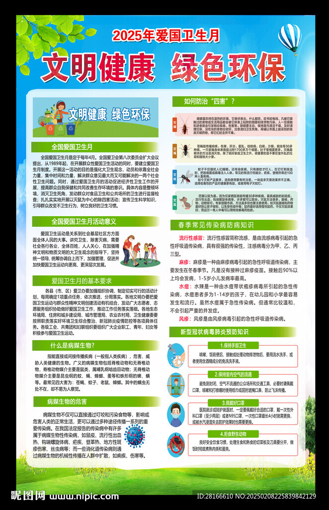 爱国卫生月海报