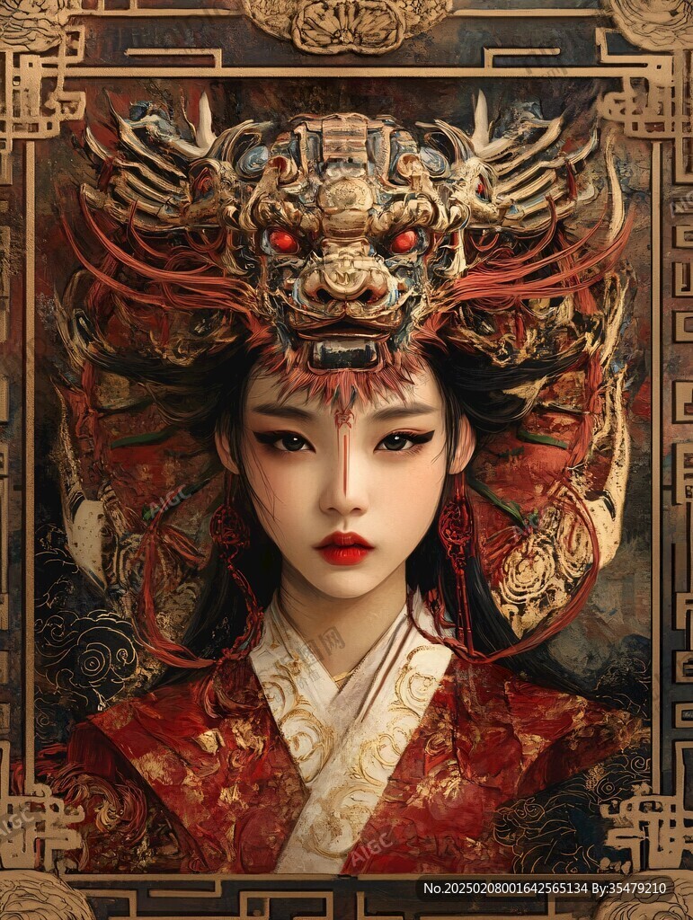 半面妆人物