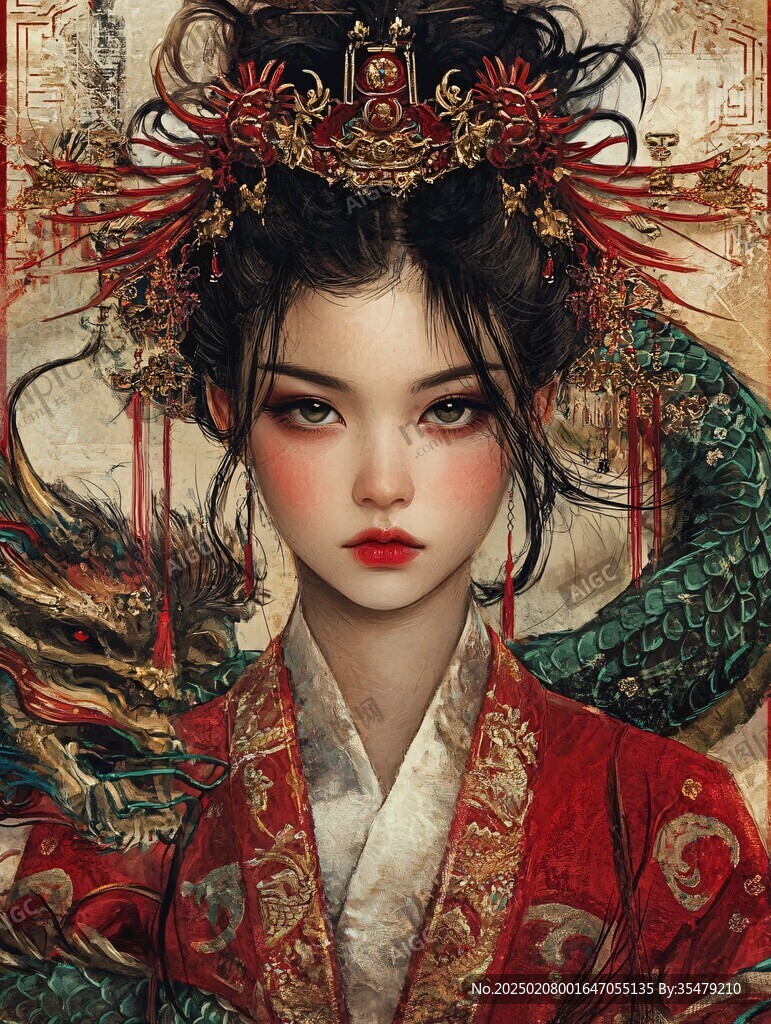 半面妆人物