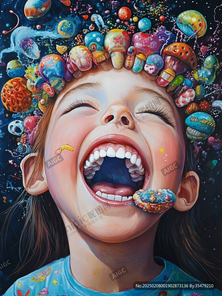 夸张人物插画